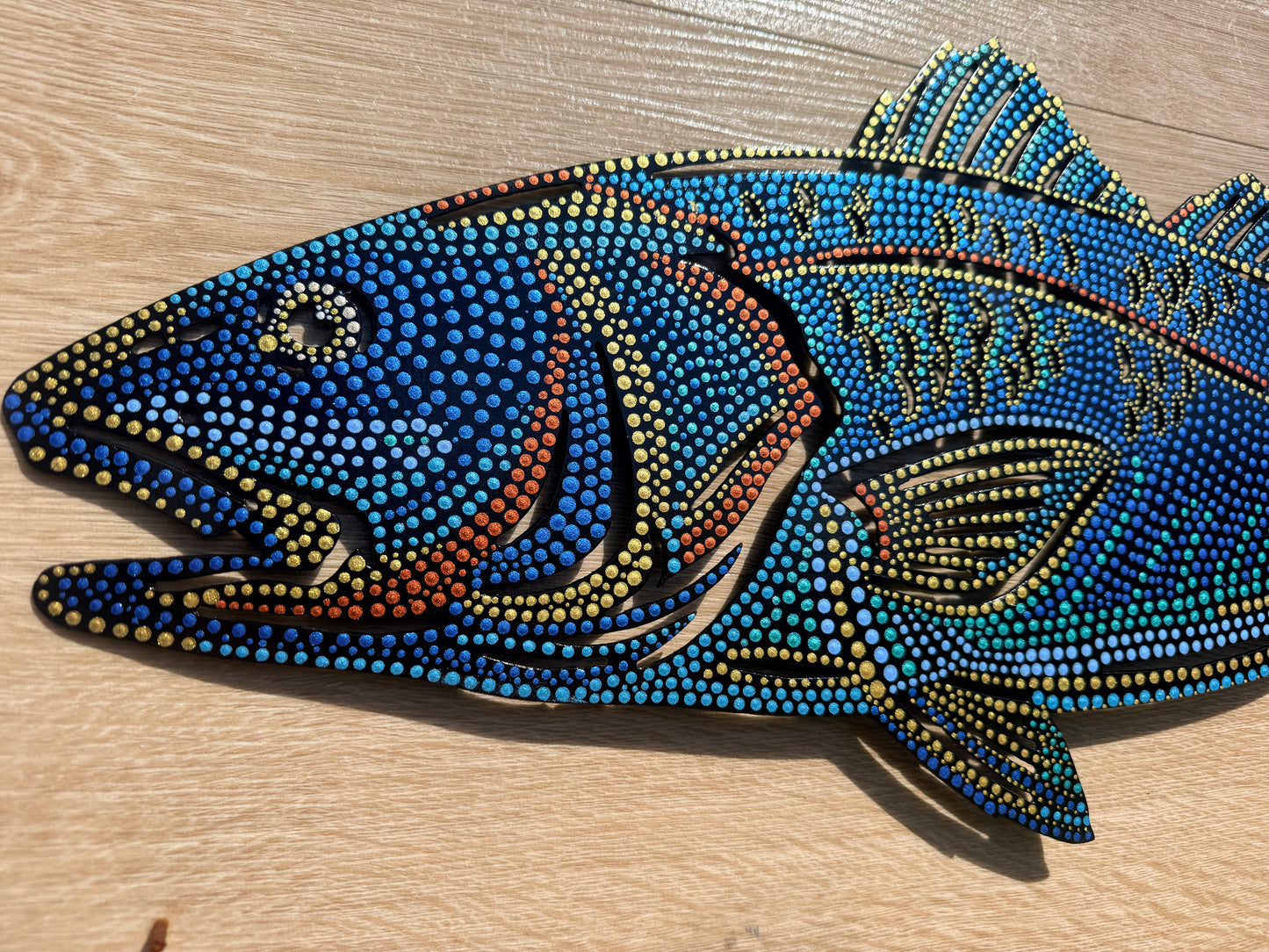 Hand-painted red fish