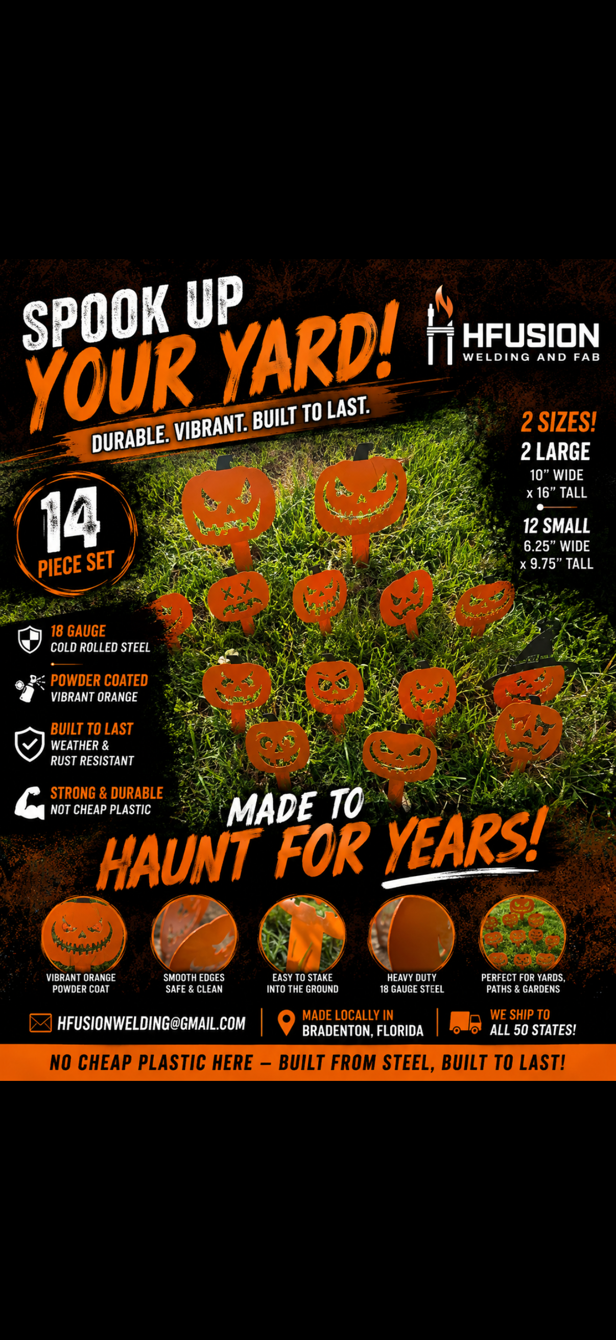 Pumpkin yard stakes