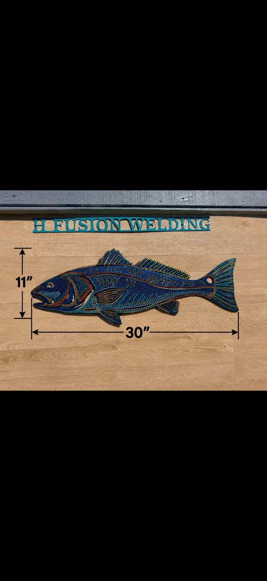 Hand-painted red fish