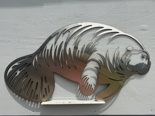 Manatee Marine Grade Stainless Steel Plaque