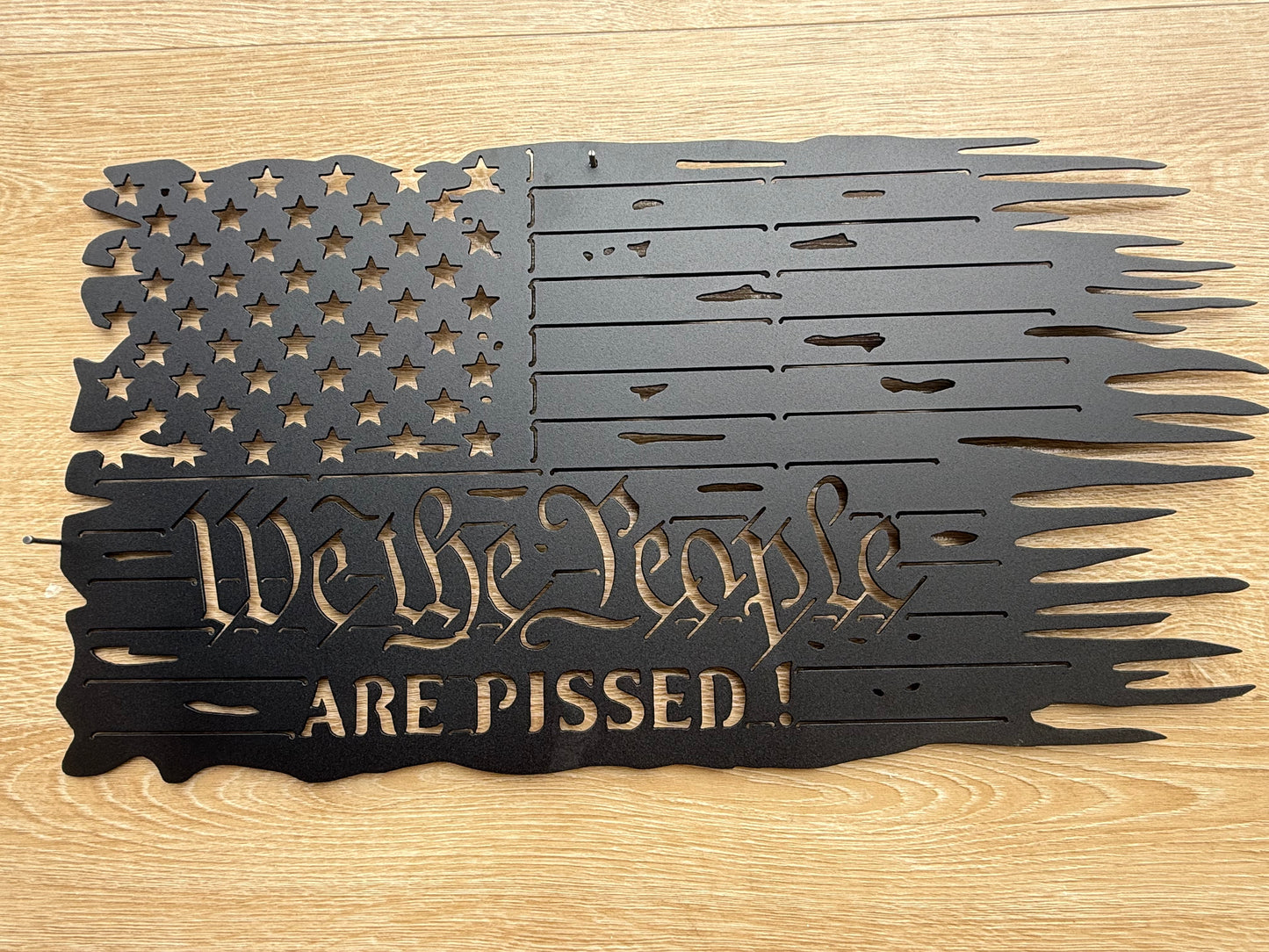 We The People Metal Sign