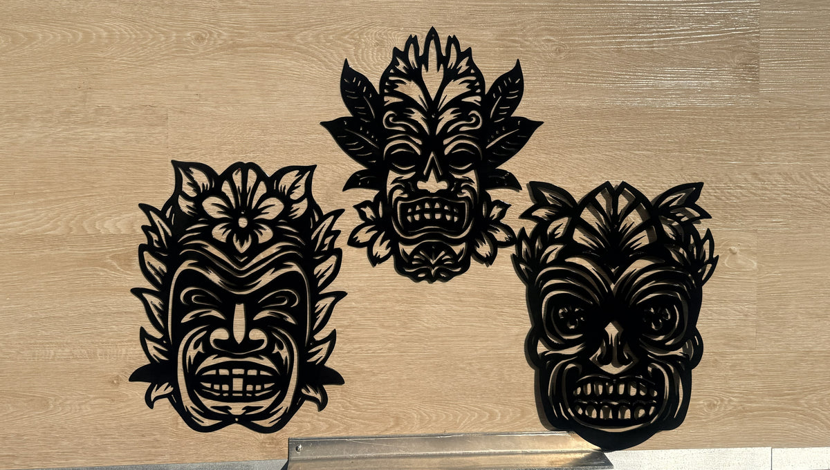 Polynesian-style Tiki Mask Wall Art