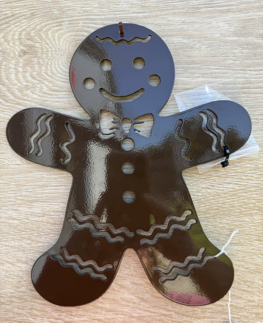 GINGERBREAD MAN METAL SIGN